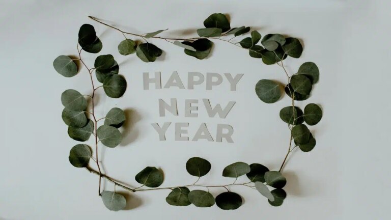 A happy new year sign