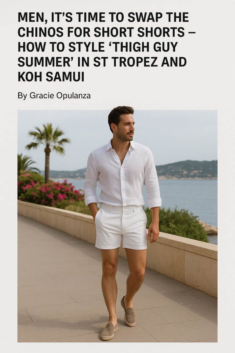 Short Shorts – How to Style Thigh Guy Summer in St Tropez and Koh Samui