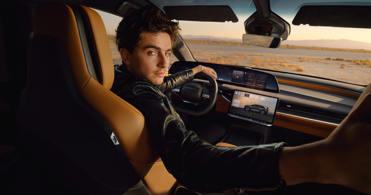 Timothée Chalamet Turns Lucid's Luxury EV Into a Look